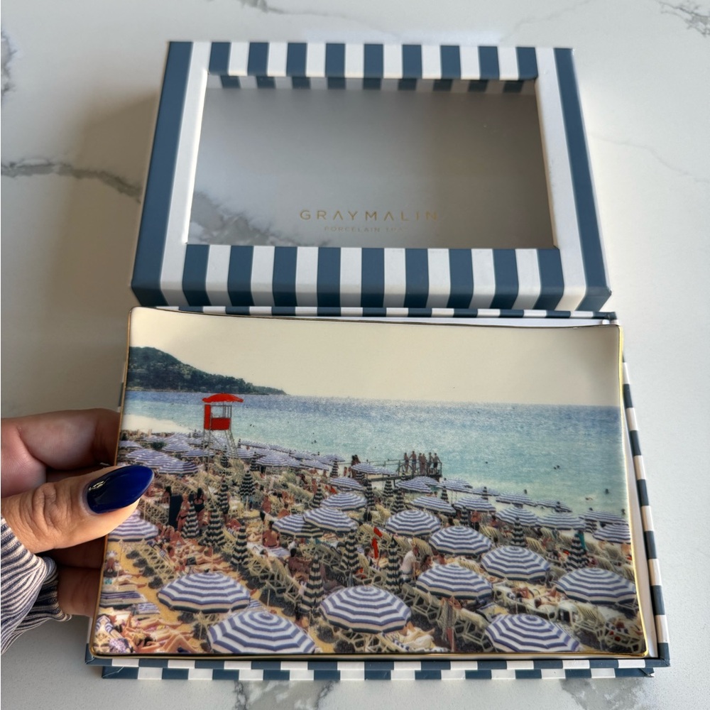 NEW IN GIFT BOX Gray Malin French Riviera Porcelain Tray